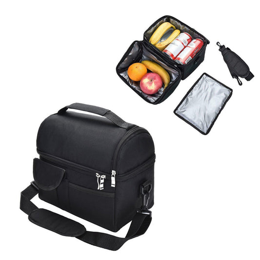 Large Insulated Cooler Lunch Bag Double Layer