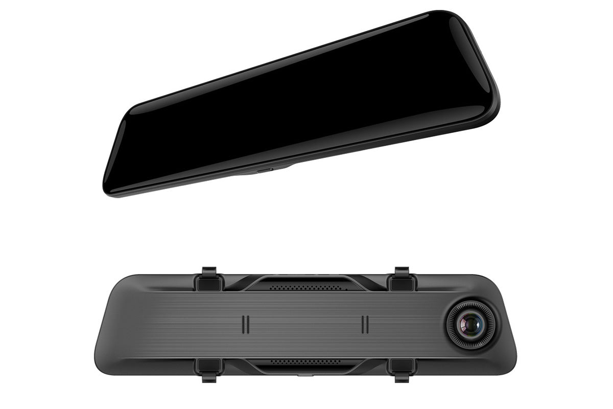 12-inch 4K Streaming Rearview Mirror Dash Cam with Dual Lens & Night Vision