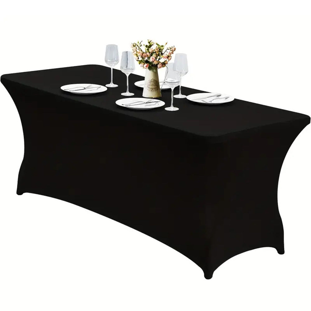 Spandex Fitted Tablecloth Rectangular Stretch Table Cover for Wedding Party