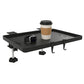 No Drill Foldable Metal Bedside Shelf with Cable Hole and 2 Hooks for Bed