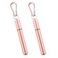 2 Pack Collapsible Stainless Steel Travel Straws with Keychain Cases