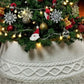 Knitted Christmas Tree Chunky Cable Knit Christmas Tree Skirt for Artificial Trees