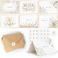 36 Pack Floral Thank You Cards Bulk with Kraft Envelopes Matching Stickers