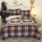 Christmas Pattern Quilt Duvet Doona Cover Set Single Double Queen King Size Bedding Set