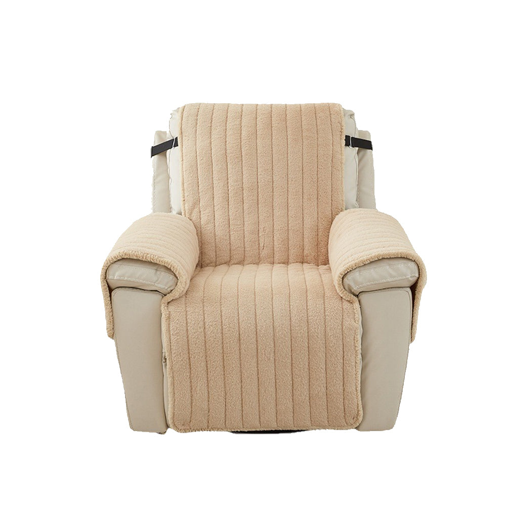 T-Shaped Plush Anti-Slip Recliner Slipcover