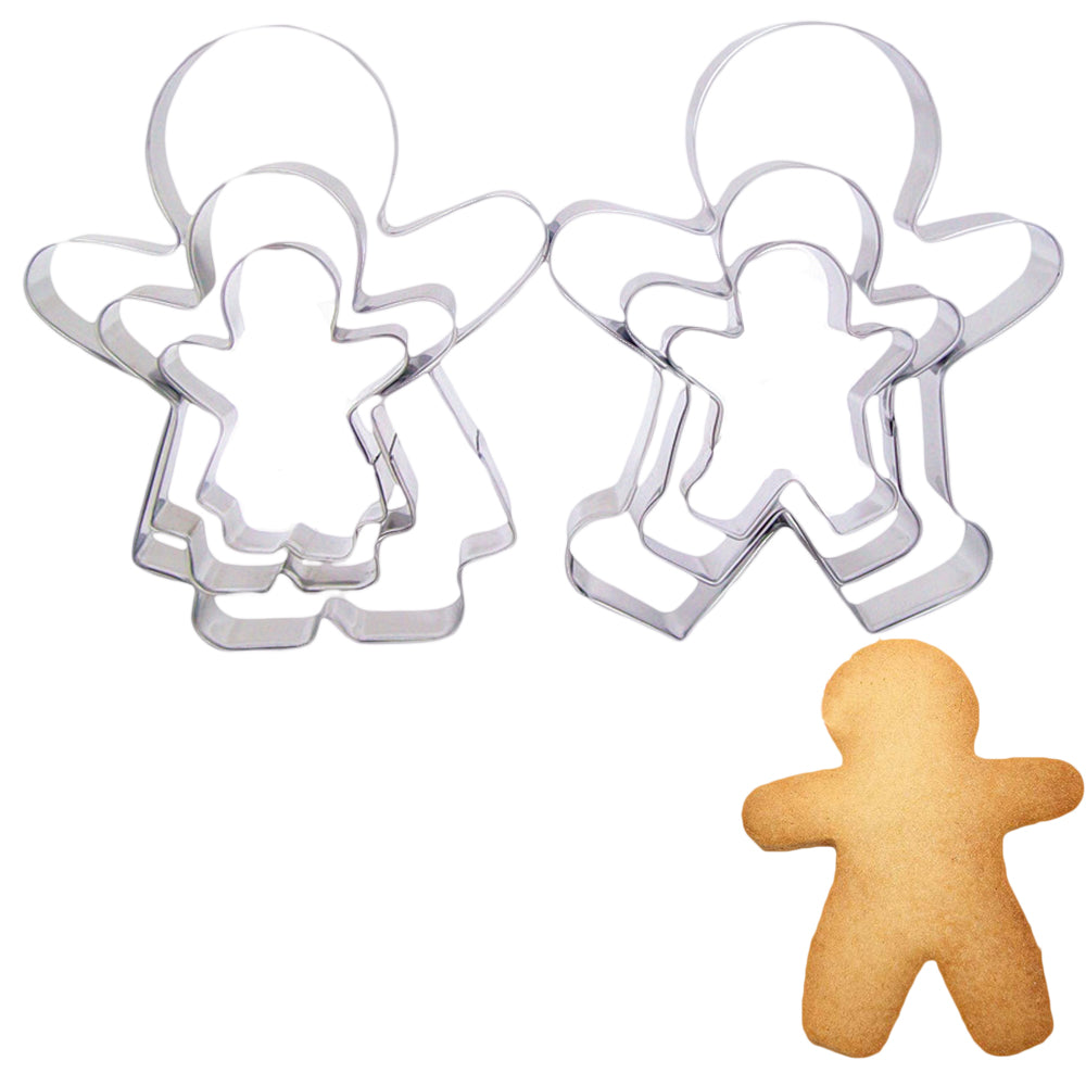 6Pcs Gingerbread Man Boys and Girls Cookie Cutter Christmas Party Xmas Decoration Mould