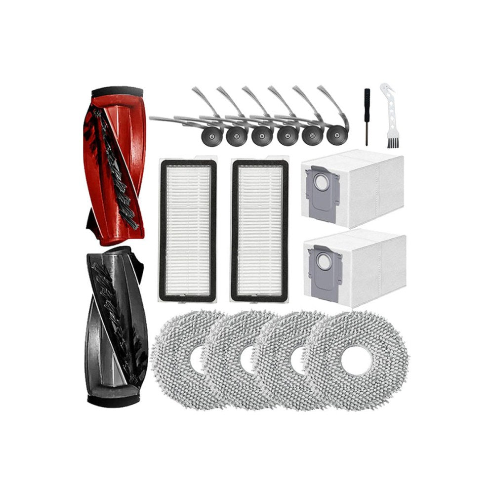 Replacement Parts for Roborock Qrevo Curve/P20 Pro Robot Vacuum Cleaner Replacement Parts Main Side Brushes Dust Bags