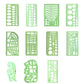 11PCS Plastic Geometric Drawing Templates Set DIY Drafting Stencils Measuring Tools