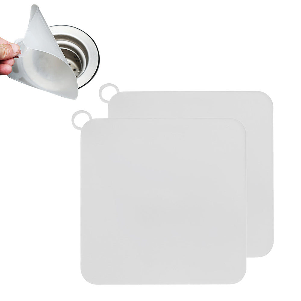 2Pcs 20x20cm Sewer Sealing Silicone Cover for Bathroom Kitchen