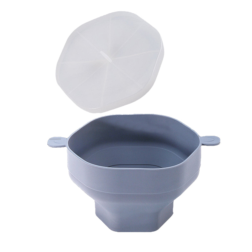 Microwave Popcorn Popper Silicone Popcorn Bowl With Lid