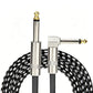 3m Guitar Cable 6.35mm Right Angle to Straight Instrument Cord for Bass Amp