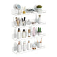 4 Pack Acrylic Wall Shelves Clear No Drill Storage Rack for Bedroom Living Room Bathroom