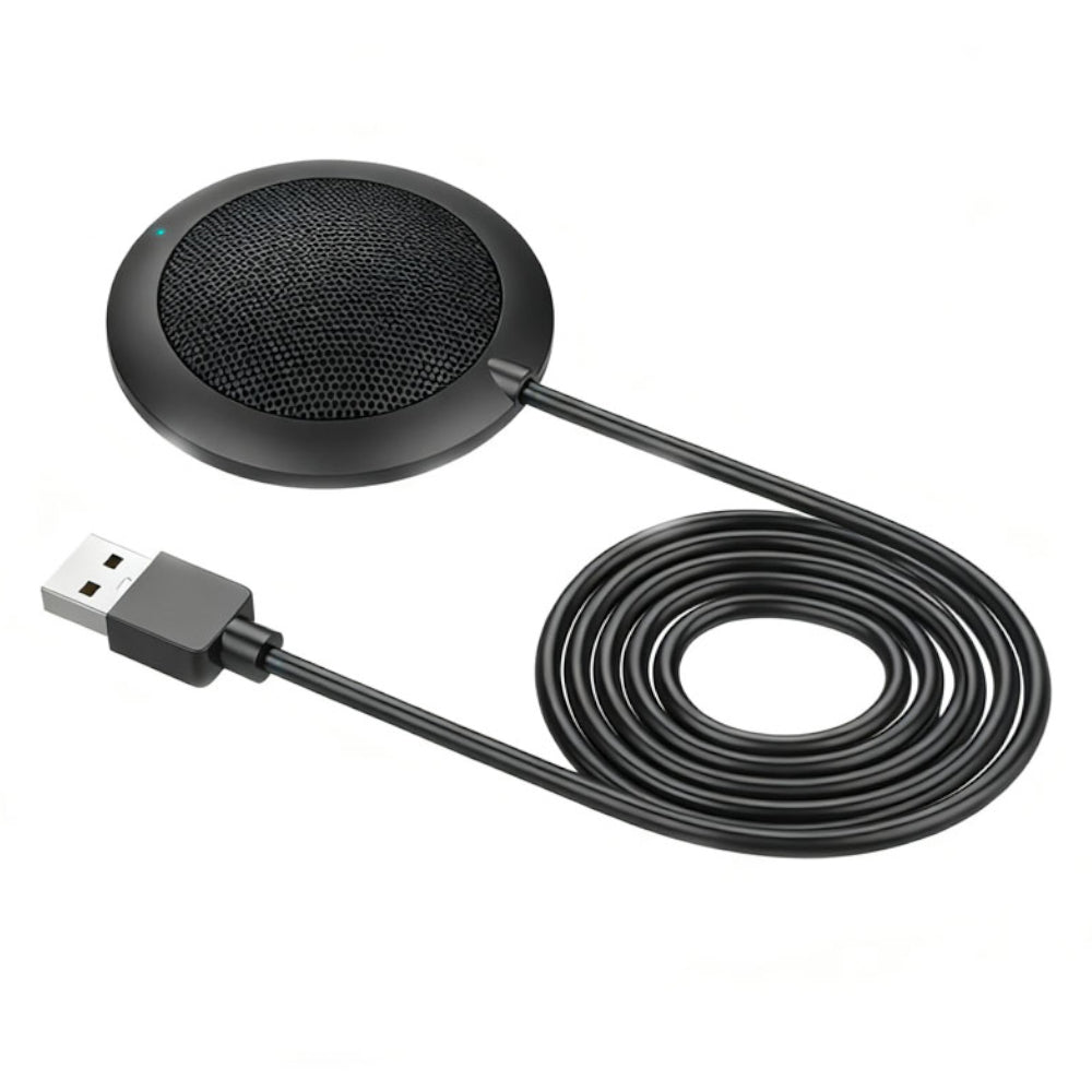 Conference USB Microphone Computer Desktop Mic with LED Indicator Plug and Play