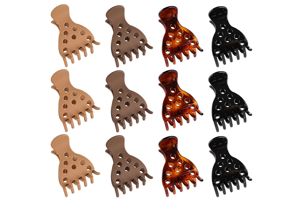 12Pcs Lightweight Hair Claw Clips for Thick and Thin Hair Styling