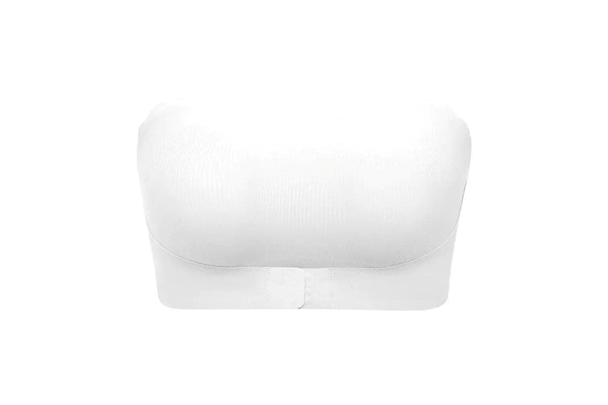 2Pcs Women's No Padding Bandeau Bra Strapless Front Closure Bra