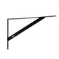 2Pcs Mild Steel Shelf Bracket Reinforced Heavy Duty Floating Shelves-Black