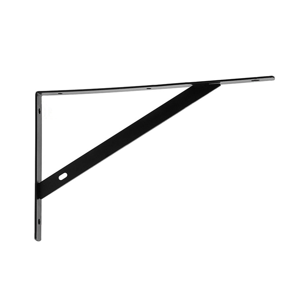 2Pcs Mild Steel Shelf Bracket Reinforced Heavy Duty Floating Shelves-Black