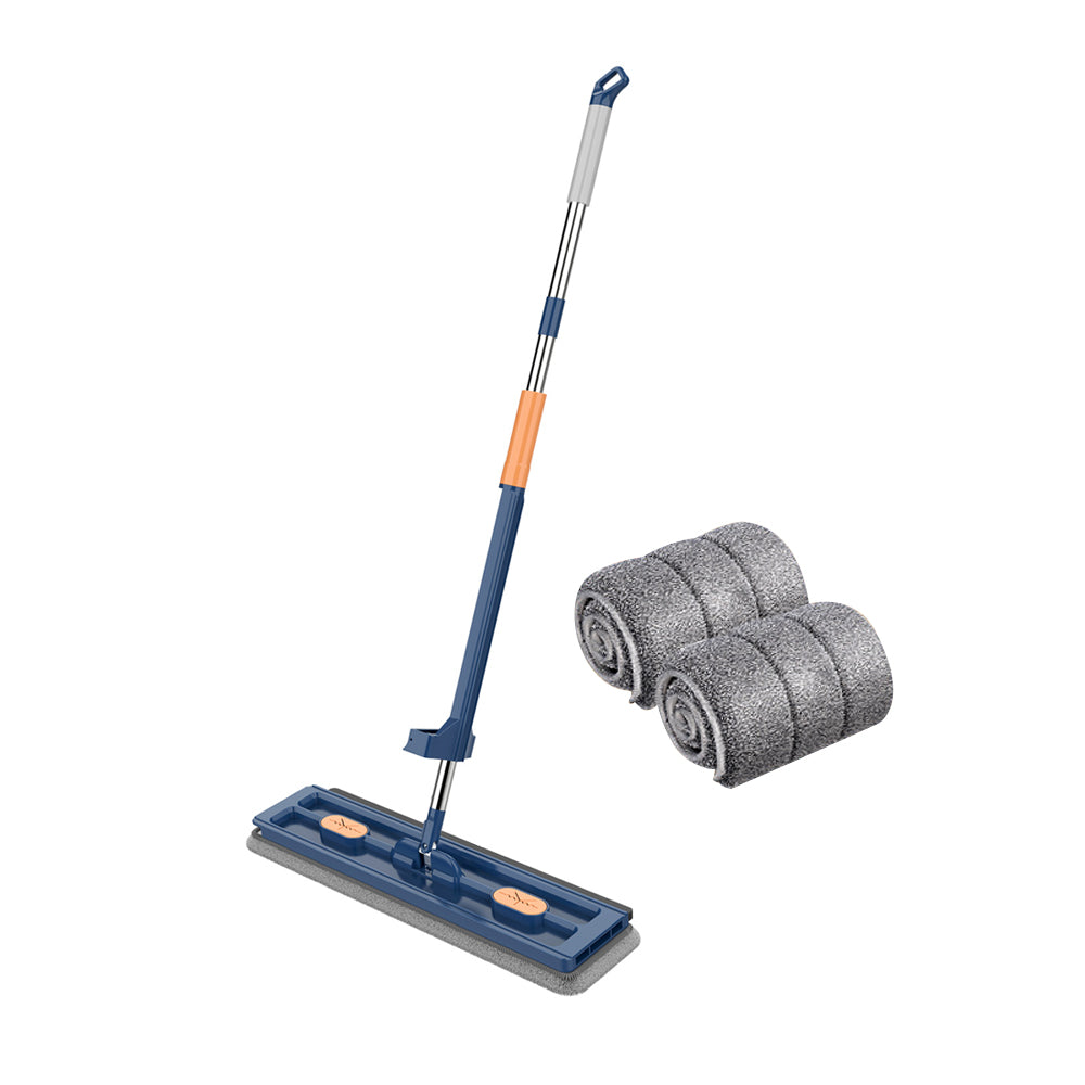 360 Degree Rotatable Adjustable Flat Mop with 2 Washable Pads