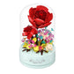Flowers Music Box Building Blocks with Dust Cover Music Box Building Toys