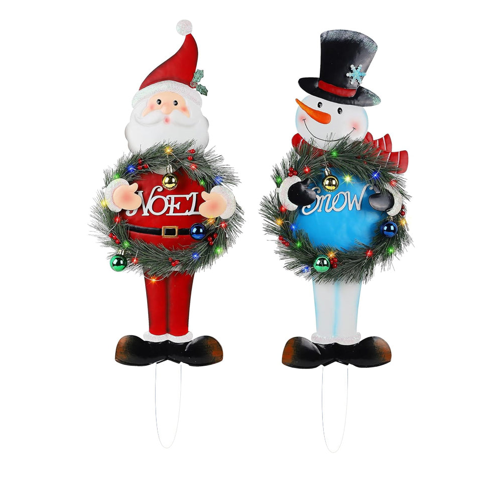 2-Piece Outdoor Christmas Stake Lights
