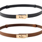 Skinny Belts for Women Dresses PU Leather Adjustable Waist Belt for Pants Jeans