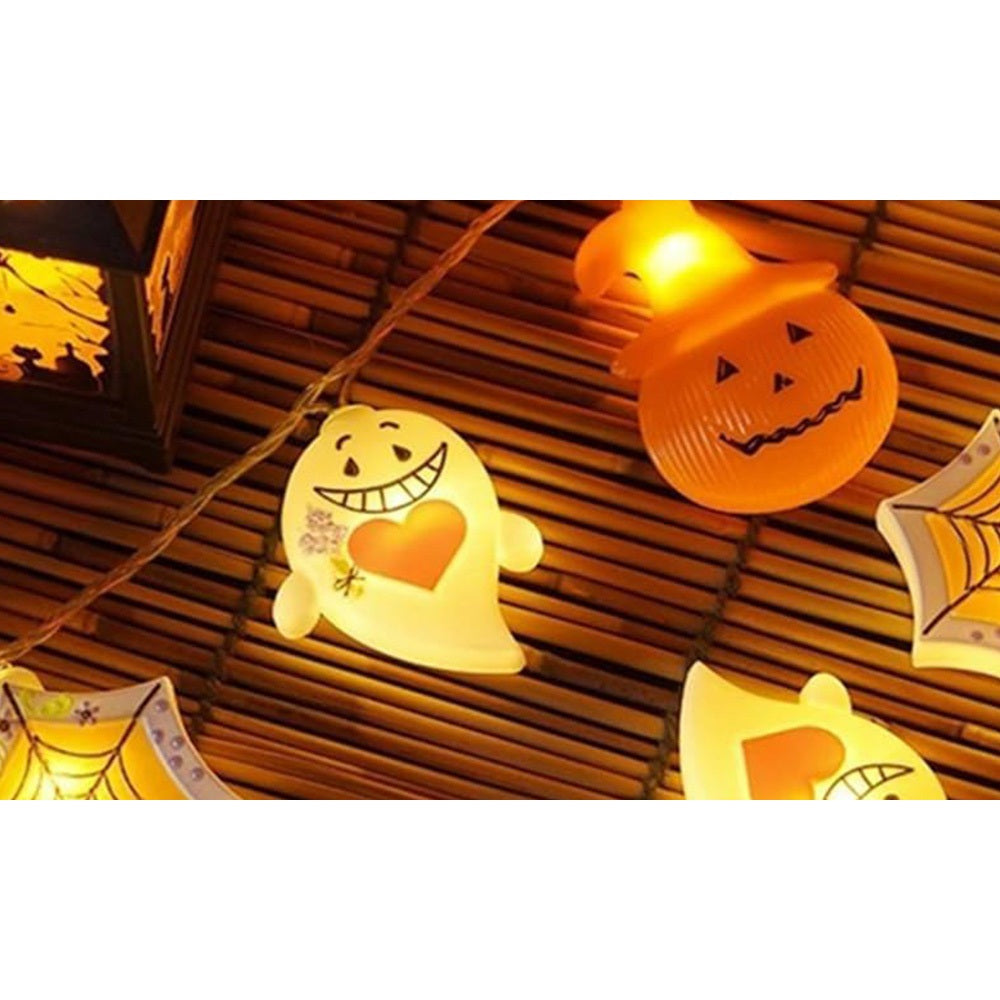 USB Halloween Ghost LED String Lights 4 Point 5m 30 Bulbs Decoration