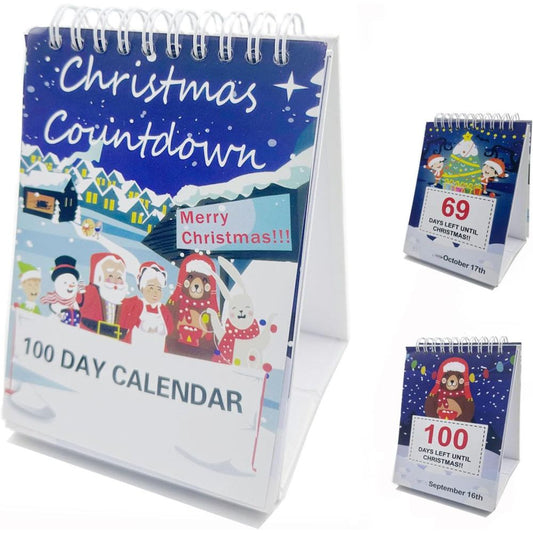 100 Day Christmas Countdown Calendar 2025 No Week Dates
