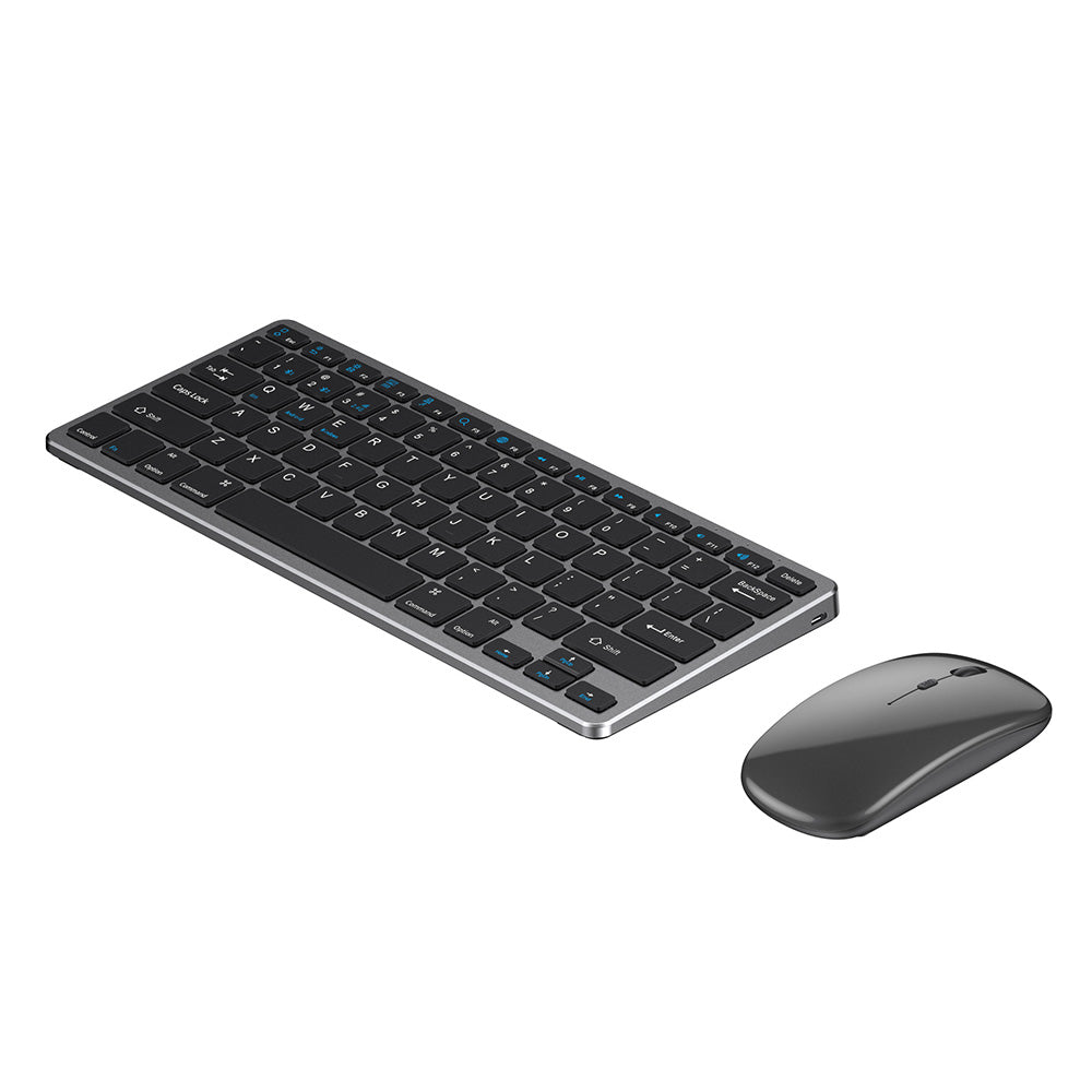 Compact Wireless Keyboard and Mouse Combo Compatible with Windows Mac
