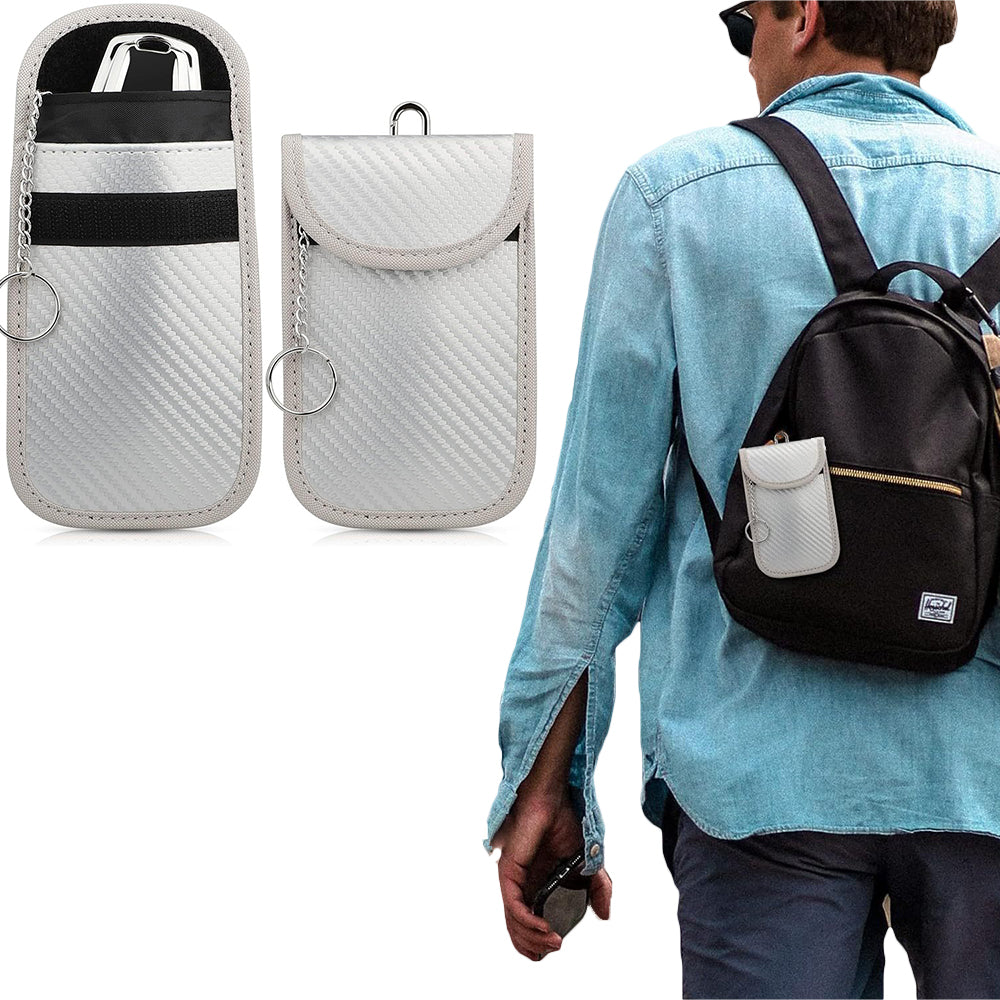 2pcs Faraday Bag for Key Fob Car RFID Anti Theft Pouch Key Protection Case