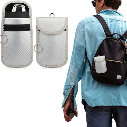 2pcs Faraday Bag for Key Fob Car RFID Anti Theft Pouch Key Protection Case