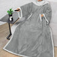 Sherpa Long Sleeve Throw Blanket Open Back Blanket Warm Sleeved Throw Blanket