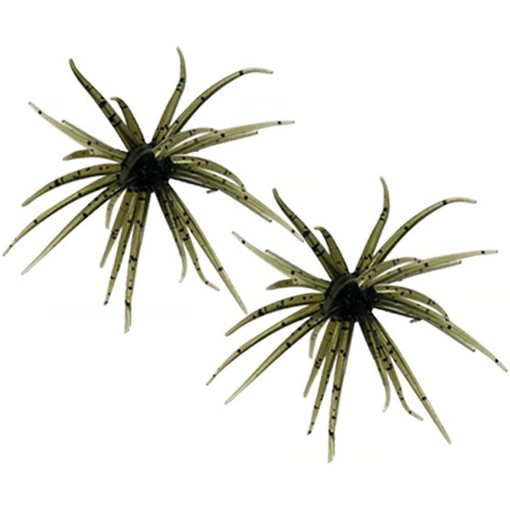 2 PCS Lifelike Floating Sea Urchin Soft Bait with Glitter Tentacle Creature Lure for Fishing