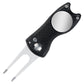 2PCS Golf Divot Repair Tool Putt Alignment Ball Marker Pop-up Fork Tine