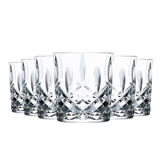 6 Piece 300ml Thick Clear Glass Whiskey Tumbler Set