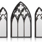 Christmas Gift 3Pcs Gothic Mirrors Arched Decorative Mirror Wall Mounted Goth Mirrors Decor
