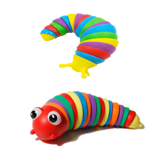 2Pcs Fidget Slug Toy Articulated Sensory Toys Twisted Toy Release Stress Toy