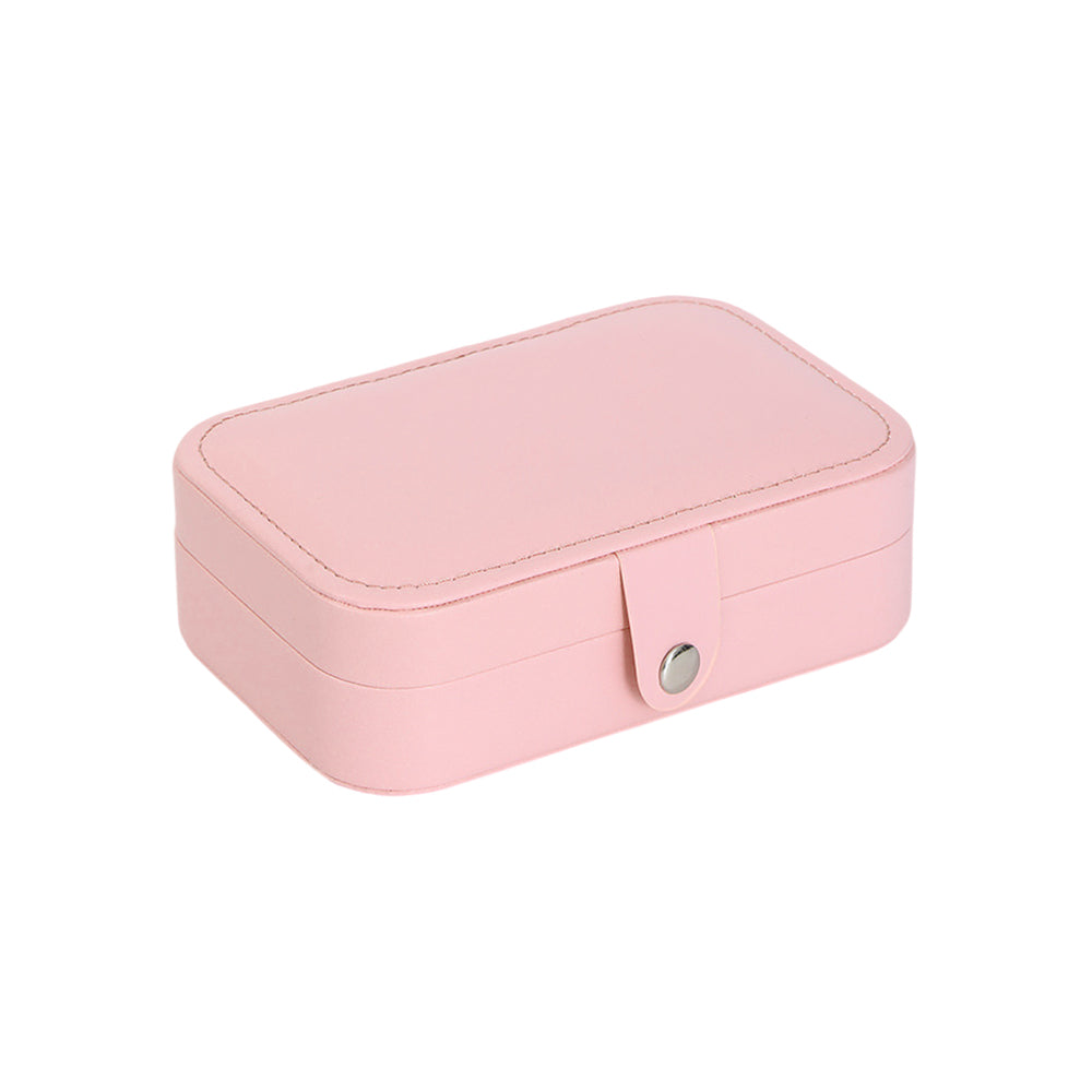 Portable Jewelry Case Travel Jewelry Box with Button