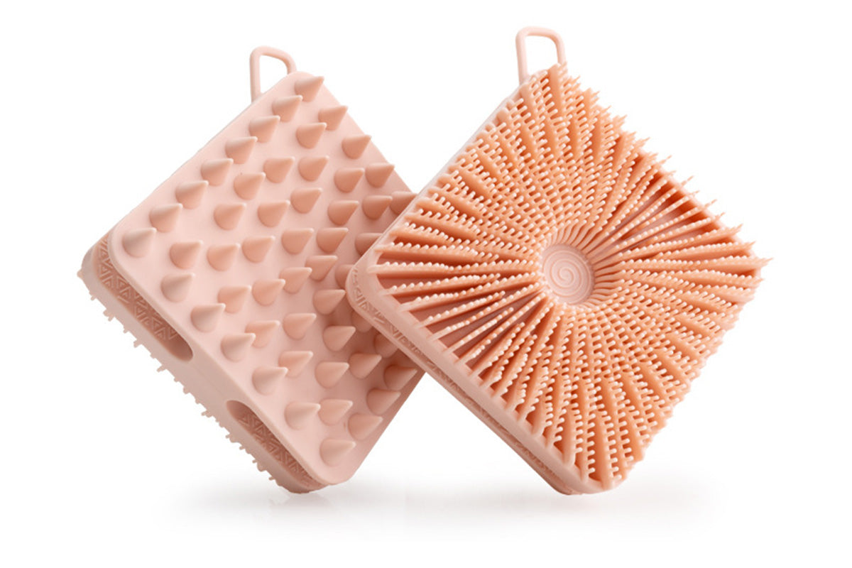 Dual Sided 2 In 1 Silicone Body Shower Scrubber Body Brush Buffer Scrubber