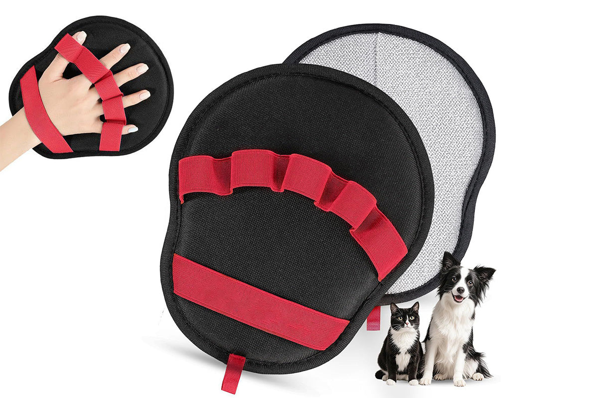 Five Finger Pet Hair Removal Glove Reusable Electrostatic Grooming Mitt for Cats and Dogs