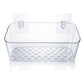 No Drill Bath Storage Wall Mounted Transparent Shower Caddy for Home