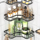 4Pcs Corner Shower Caddy with Soap Holder Carbon Steel Hold 18kg Shower Shelves