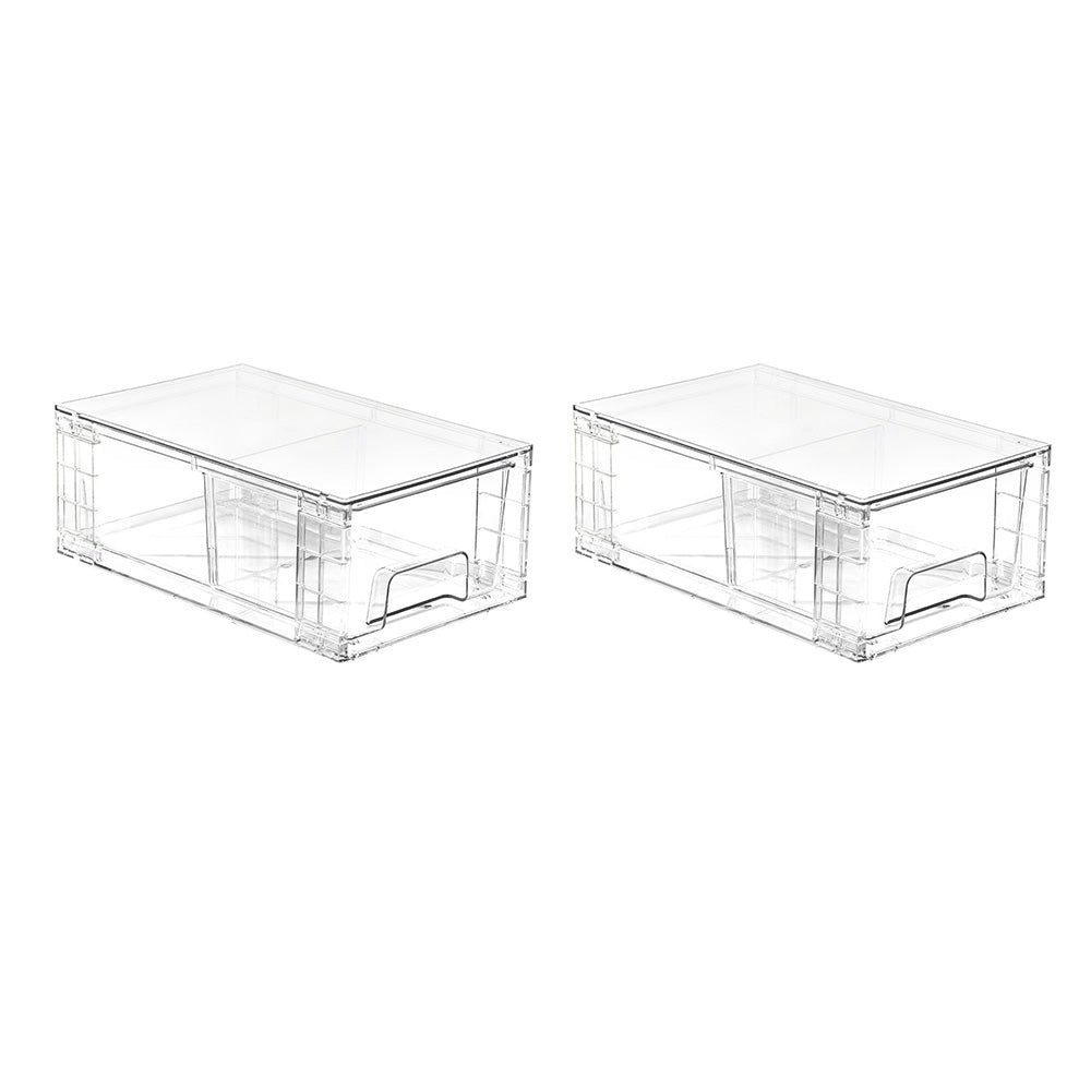 Stackable Clear Makeup Organizer Drawer for Skincare Storage