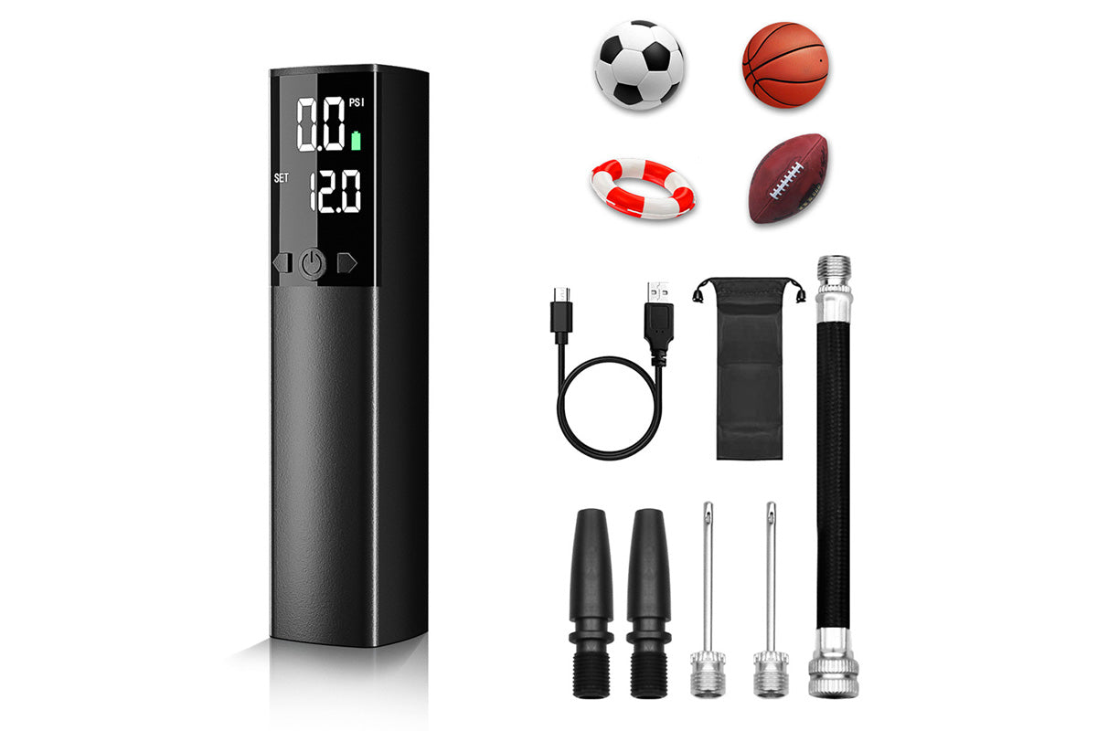 Electric Ball Pump with LCD Display and Flashlight or Basketball Soccer Football