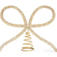 Sparkling Christmas Tree Top Bow for Holiday Decoration