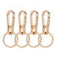 4 Pcs Metal Keychain Key Ring Clip Holder for Home Car Keys and Bags