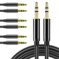 4 Pack 3.5mm AUX Audio Cables for Phones Computers Speakers