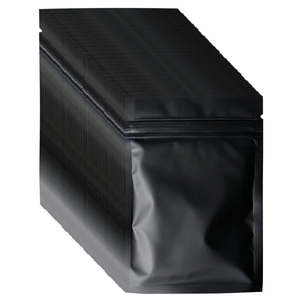 100 Pack Black Matte Aluminum Foil Food Storage Bags in 2 Sizes
