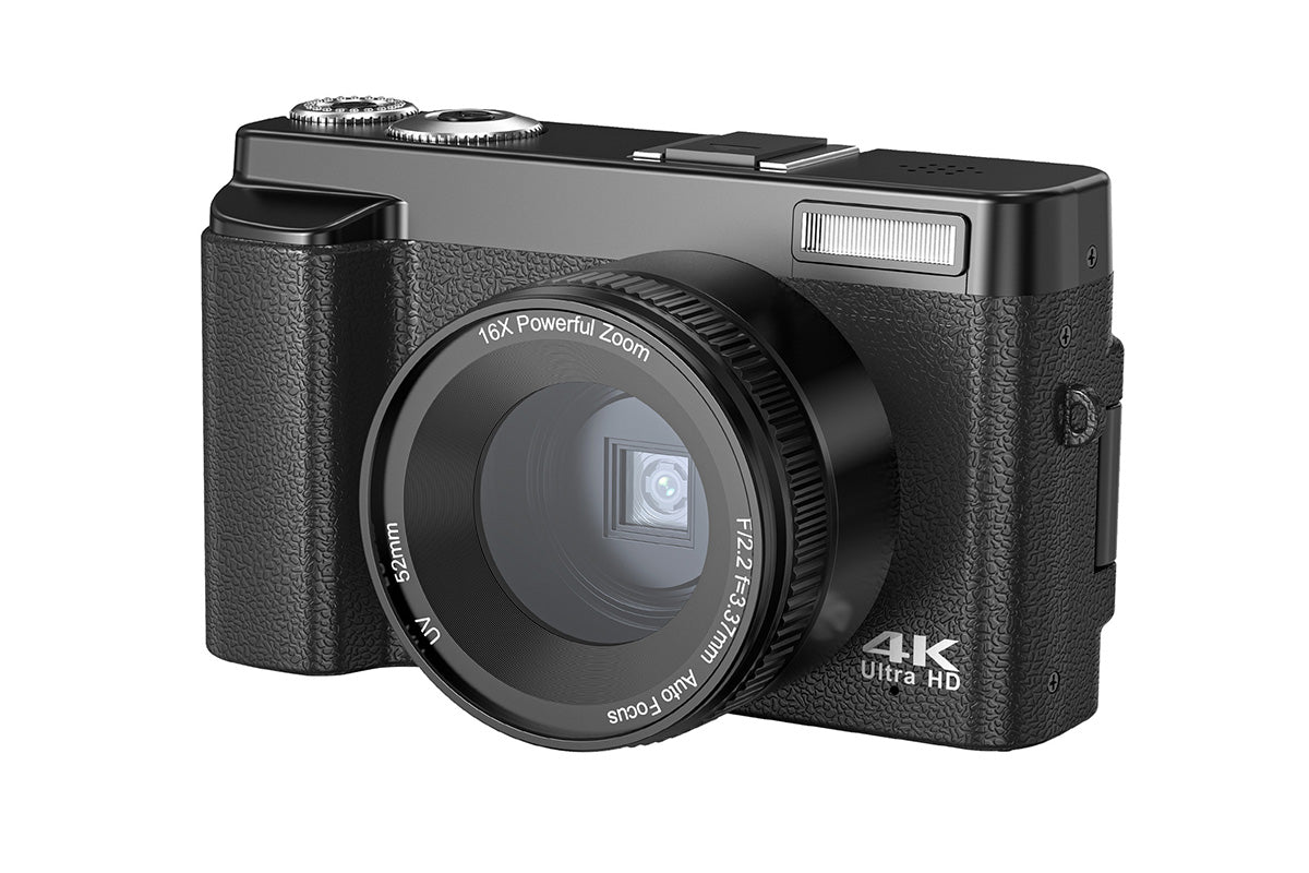 4K Digital Camera 180 Degree Flip Screen 16X Zoom 48MP Autofocus for Outdoor Photography