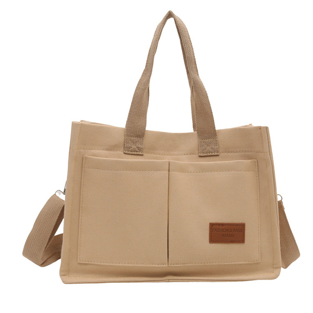 Large Canvas Tote Bag For Women With Compartments Crossbody Bag Purse Bag With Pockets