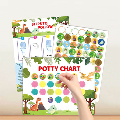 Potty Training Reward Chart with Reusable Stickers